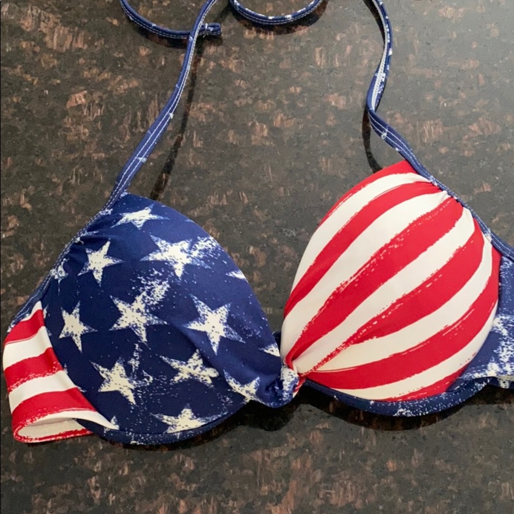 push up american flag bathing suit